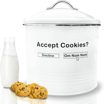 Unique Cookie Jars with Lids Airtight, Cute COOKIE TINS with Lids, Vintage Cookie Jars Counter Decorative, Large