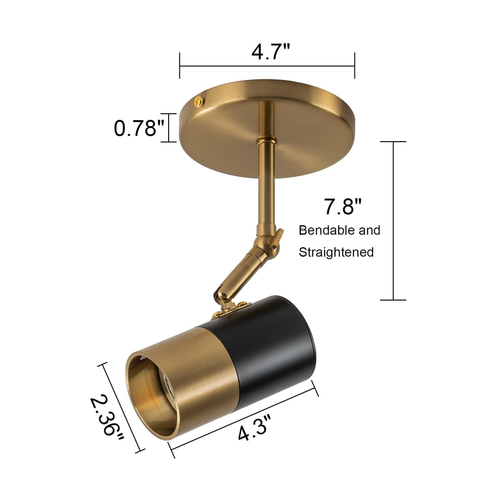 Modern Ceiling Spotlight, Gu10 Spot Lights Indoor with 350° Pivoting, 2-Packs Adjustable Directional Spotlight