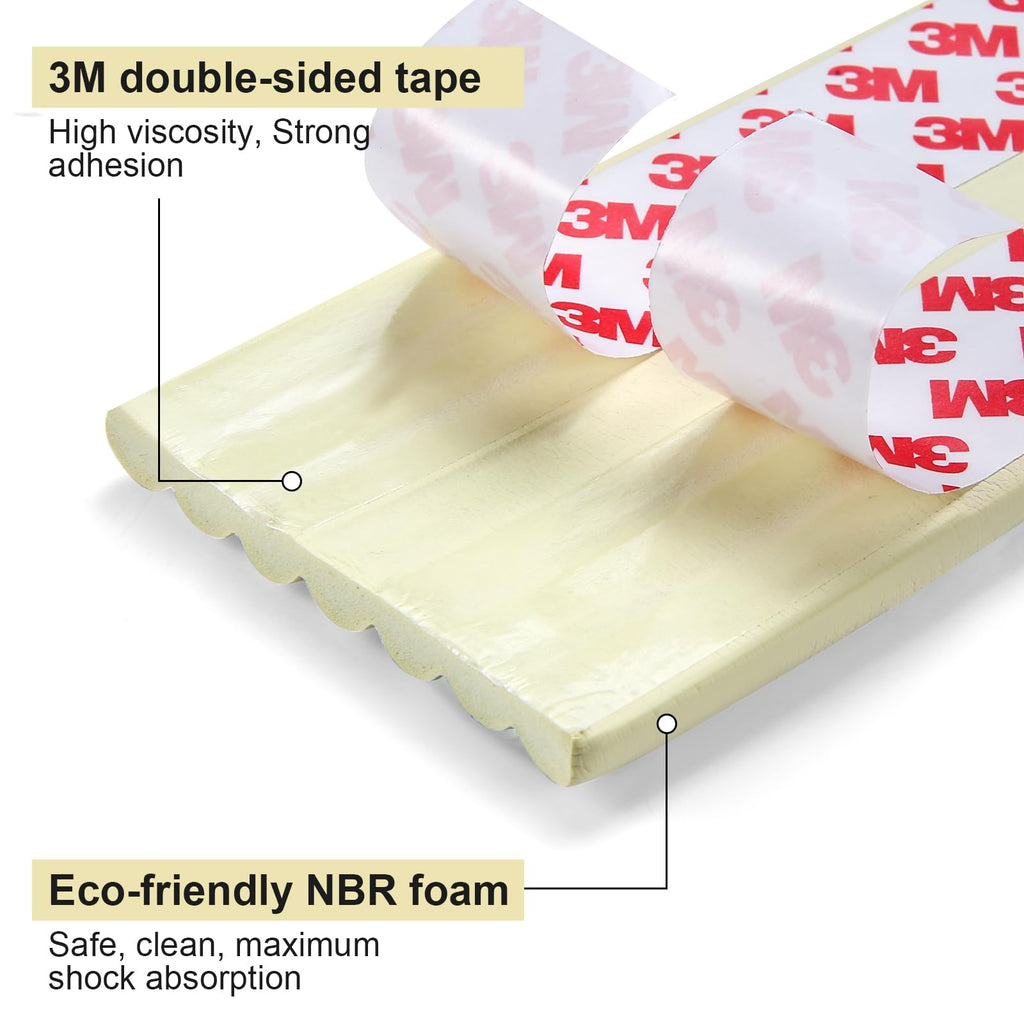 Baby Proofing Edge Corner Protector,16.4 ft Edge Guards Padding with 3M Adhesive, Extra-Wide Soft Rubber Foam