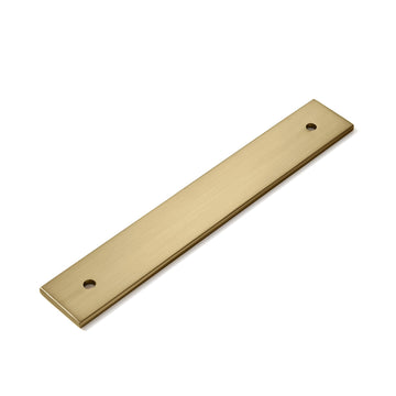 5 Pack 4" Square Backplate 3" 76mm Center-Center, Brushed Brass Backplate for Pulls