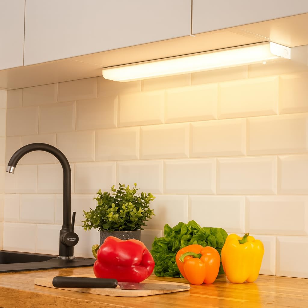 24" Hardwired Under Cabinet Lighting, 3000K Warm White, ETL 1250lm Dimmable