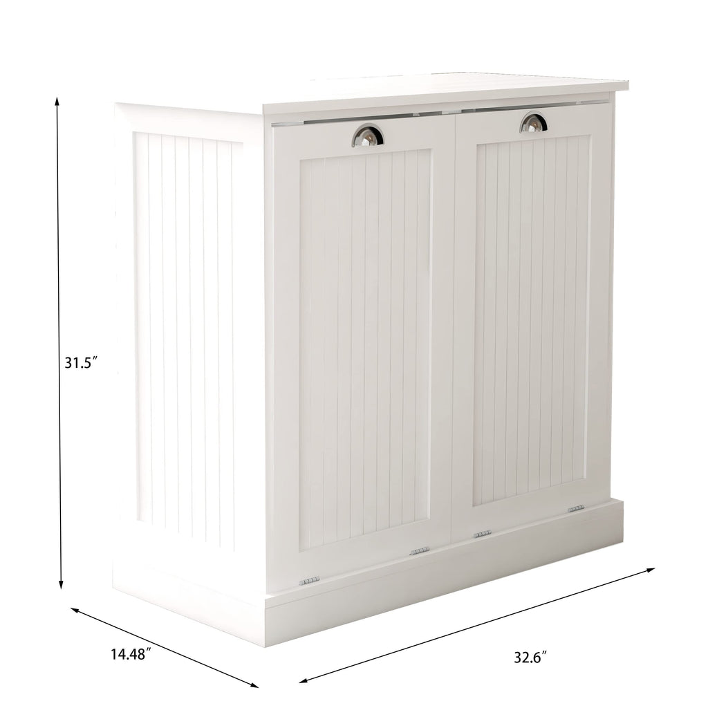 Tilt Out Laundry Room Cabinets with Removable Hamper Clothes Basket