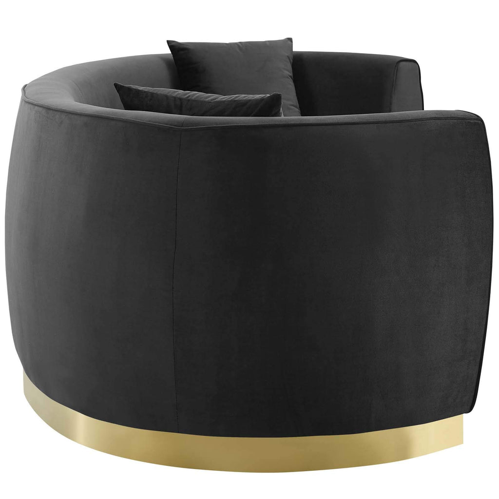 Resolute Curved Performance Velvet, Black