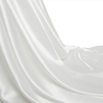 White Silk-Like Satin Fabric by The Yard, 5 Yards, 55 Inch Wide