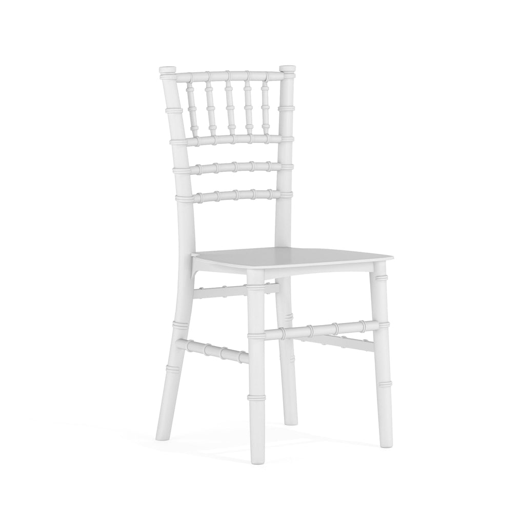 Child Size White Chiavari Chair - Durable Resin Kids Chair for Weddings, Parties & Everyday Use