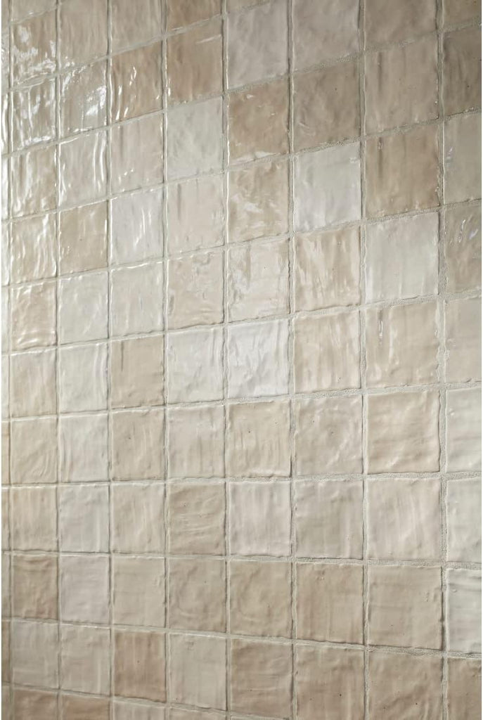 TSD-4X4-HMD Handmade Moroccan Look 4x4 Ceramic Wall Tile Glossy Backsplash, Bathroom Shower, Accent Wall, Fireplace