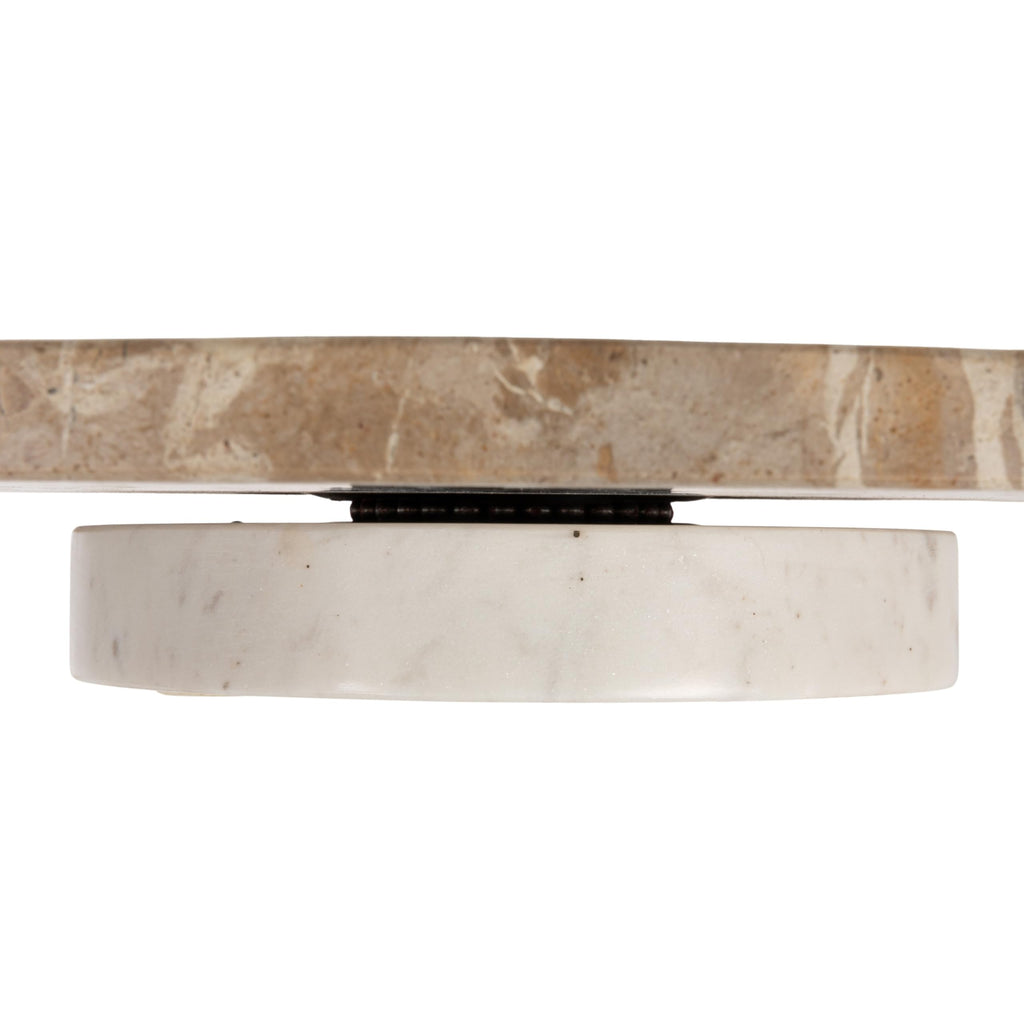 Scandinavian Round Marble Lazy Susan, Multicolor