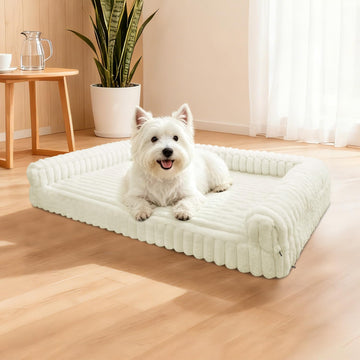 Waterproof Orthopedic Dog Bed for Meduim Dogs Beige
