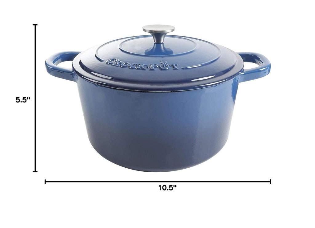Artisan 7-Quart Round Enameled Cast Iron Dutch Oven - Sapphire Blue, Durable Heavy-Duty Cookware for Slow Cooking