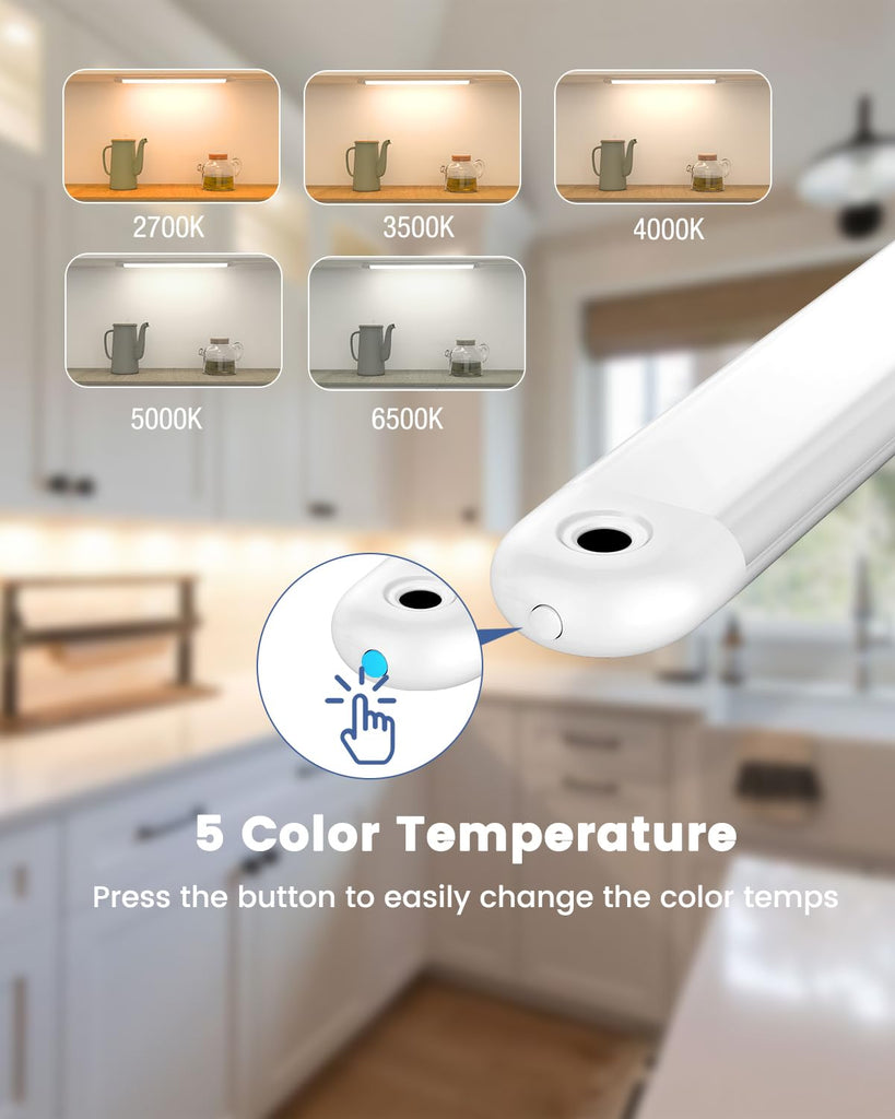 16" Hand Wave Under Cabinet Lights with 5 Color Temperature