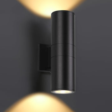 Up and Down Wall Lights 1 Pack, Cylinder Outdoor Wall Sconce Light Aluminum Modern Outdoor Light Fixture and Exterior