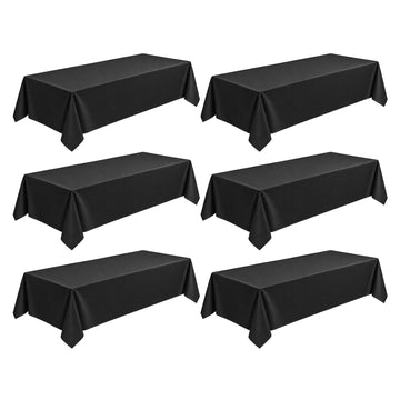 Classic Series 6 Pack 60x120inch Black Rectangle Tablecloth