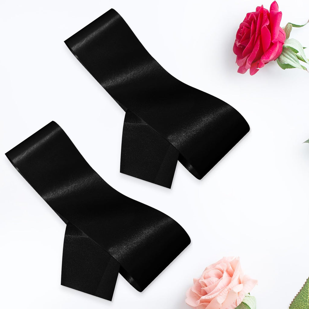 25pcs Black Sashes Blank Sashes for Pageants Plain Sashes for Beauty Pageants Satin Sash to Decorate