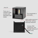 2 Pack LED Outdoor Wall Lights Exterior/Interior, Up and Down Lights IP65 Waterproof Wall Sconces