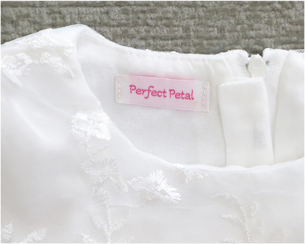 Baby Girls Baptism Dress Christening Lace Floral Embroidered Gown Outfit for Infant Toddler