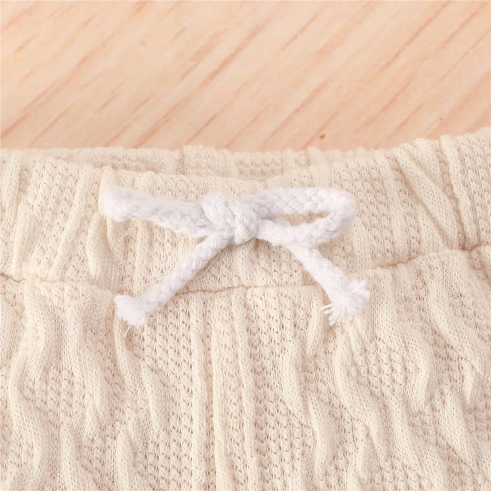 Newborn Baby Girl Boy Winter Outfit Knitted Pants Set Knit Sweater Romper Leggings Infant Clothes 2Pcs