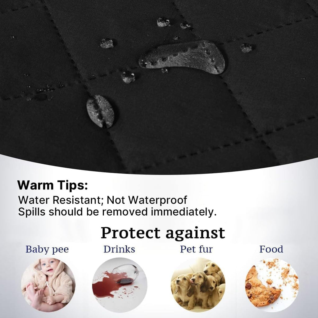 Reversible Chair Covers Water Repellent Chair Slipcover for Dogs Pets Furniture Protector Cover with Elastic Strap