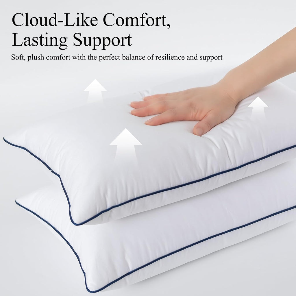 Down 12x20 Pillow Inserts, Goose Down & Feather Fill Decorative Lumbar Pillow Insert, Triple-Layer Downproof - Set of 2