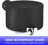 42in Propane Fire Pit Table, 50,000 BTU Auto-Ignition Outdoor Patio Fire Pit with Waterproof Cover, Blue Fire Glass & Convertible Lid – CSA - Image 3