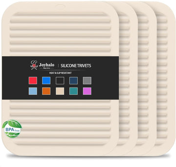 Square Silicone Trivets - Set of 4