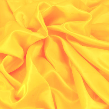 Satin Fabric Bright Yellow Color for Wedding Dress Decoration DIY Crafts 60" by 5 Yards