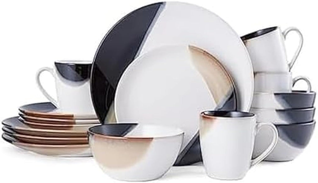 Gourmet Basics Caden 16-Piece Stoneware Dinnerware Set, Service for 4