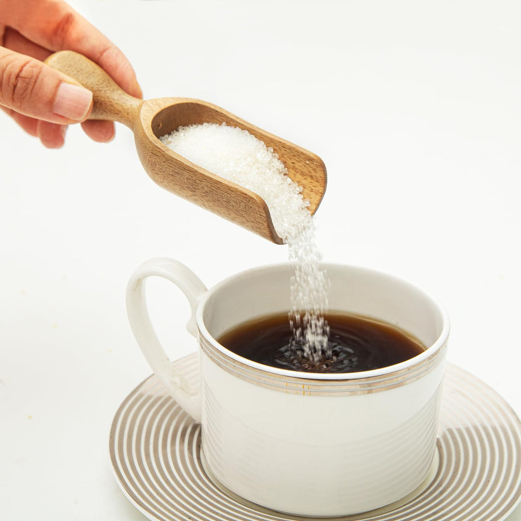 Wooden Scoops for Canisters 2PCS Wooden Scoop for Jars Acacia Small Measuring Spoons for Ground Coffee Scoops Shovel