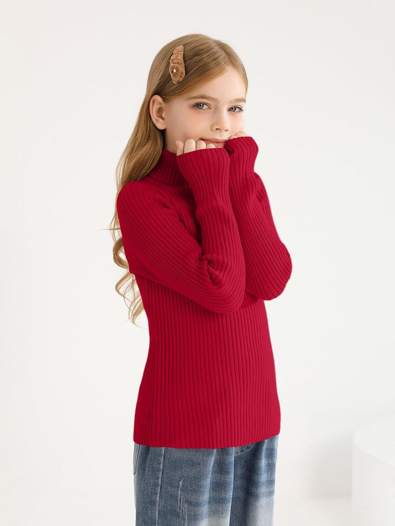Sweaters Kids Long Sleeve Turtleneck Pullover Jumper Tops