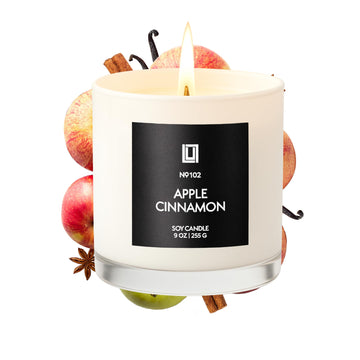 Apple Cinnamon | Luxury Scented Soy Jar Candle | Hand Poured in The USA | Highly Scented & Long Lasting (9 Oz.)