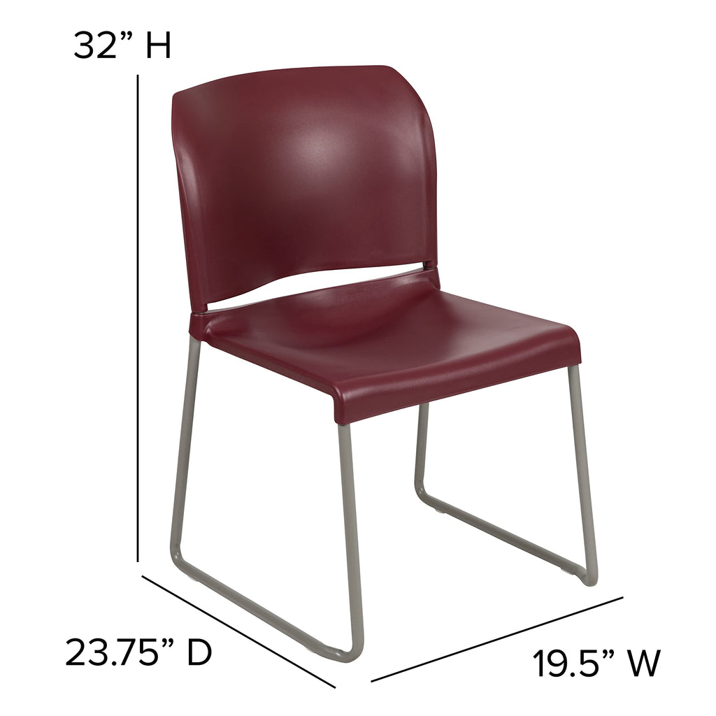 Home and Office Guest Chair Burgundy Full Back Contoured