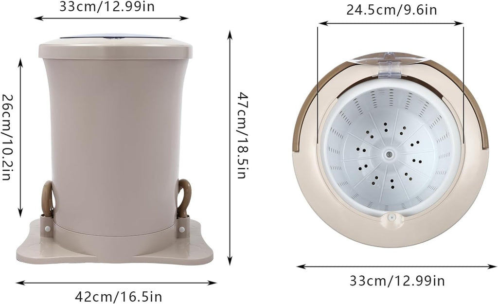 Manual Clothes Dryer, Portable Mini Spinner Compact Spin Dryer, Non electric Laundry Dryer for RV, Camping, School