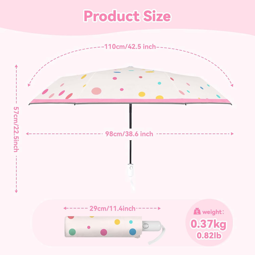 Kids Folding Umbrella Auto Open & Close for Girls Boys