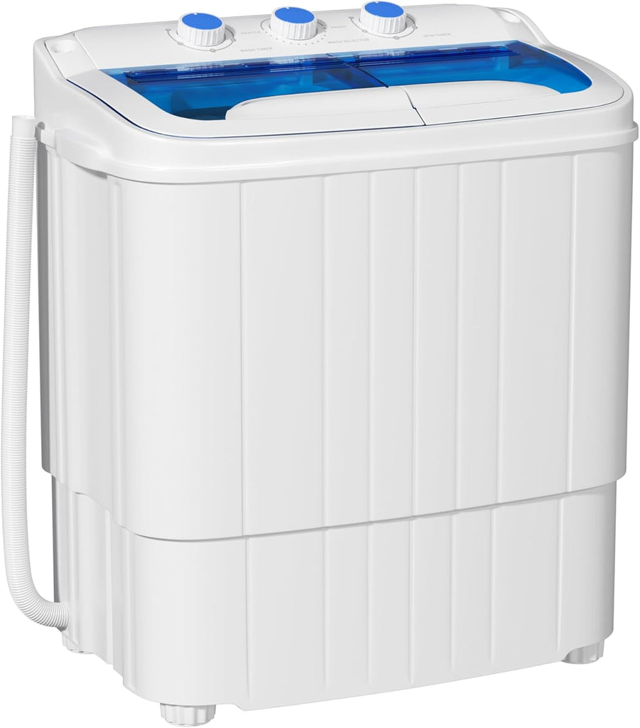 Portable Washer and Dryer, 16 lbs Mini Small Washing Machine Combo with Spin Dryer, Compact Twin Tub Laundry Washer