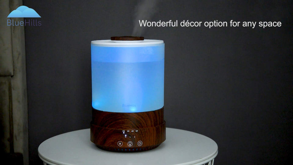 Premium 2500 ML Large Essential Oil Diffuser Timer XL Dark Wood