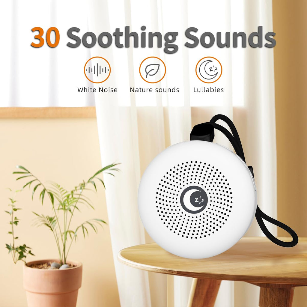 Sleep Sound Machine Portable Noise Machine with 30 4 Timer Memory Function Rechargeable Battery 32 Volume Levels for