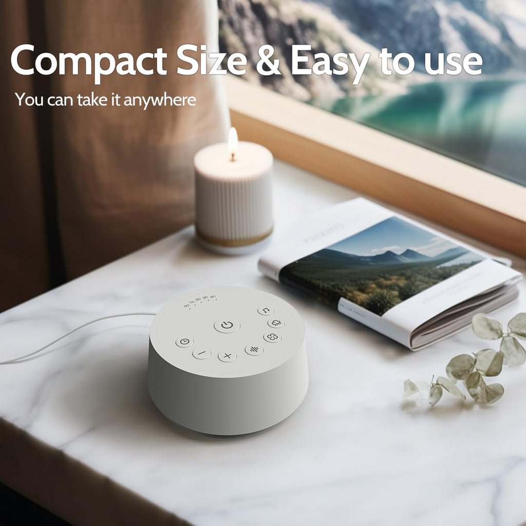 Sound Machines Sleep White Noise Machine with 25 32 Volume Levels 5 Timers and 4 Sound Categories and Memory Function