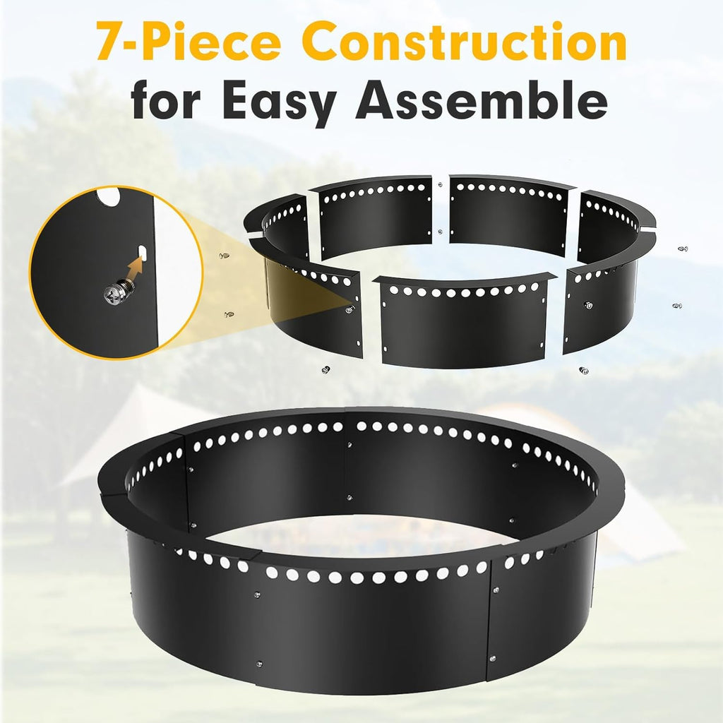 Smokeless Fire Pit Ring, 40 inch Outer/36 inch Inner Outside Fire Pit