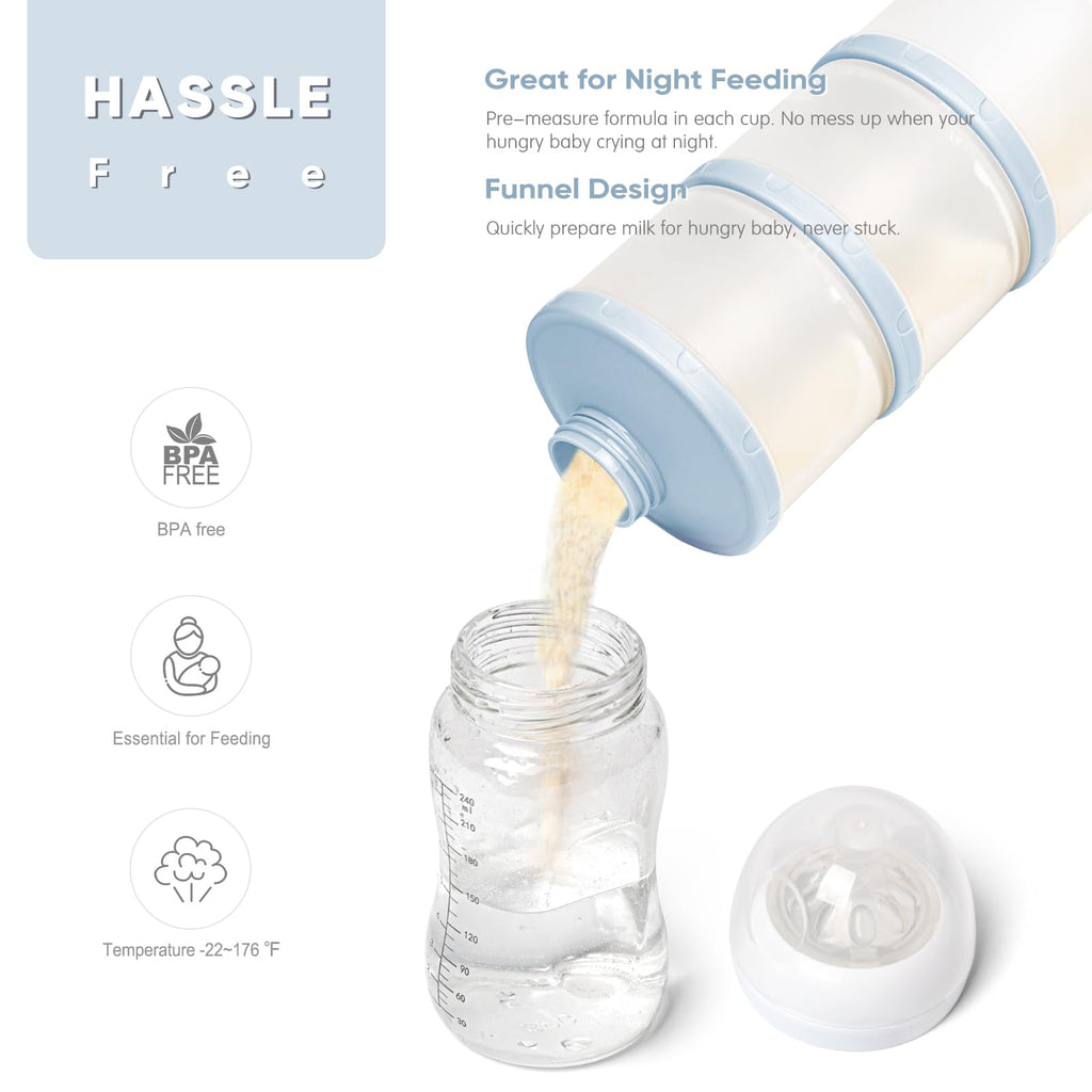 Stackable Formula Dispenser Portable: Milk Powder Container to go
