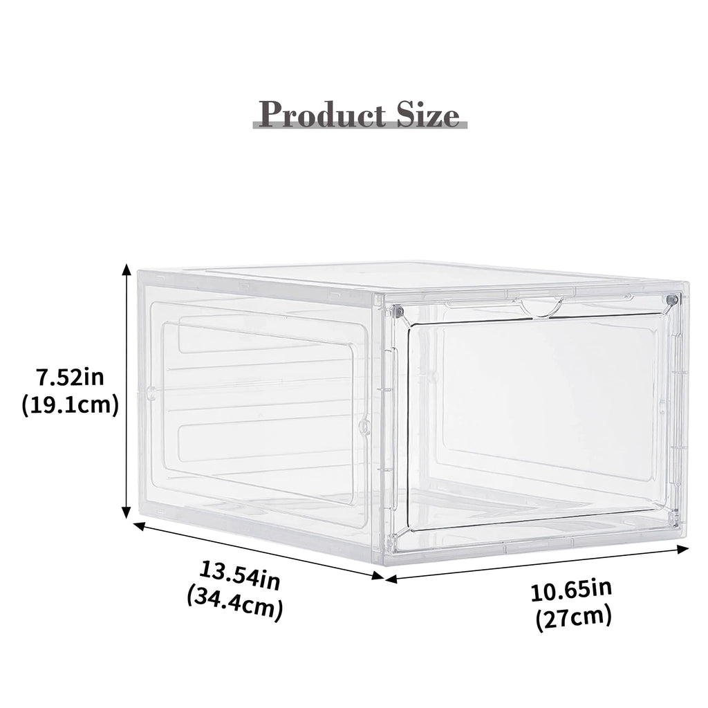6 Pack Storage Bins with Lids, 19 Qt Stackable Clear Storage Box