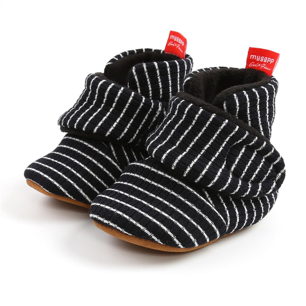 Baby Boy Girl Booties Cozy Fleece Slippers Infant Newborn Sock Shoes