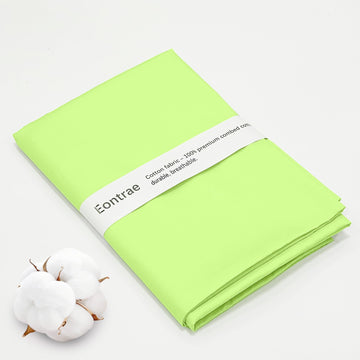 Green Cotton Fabric 2 Yards, 100% Natural Cotton Poplin Fabric by The Yard, 59 Inches Wide Lining Fabric for Sewing