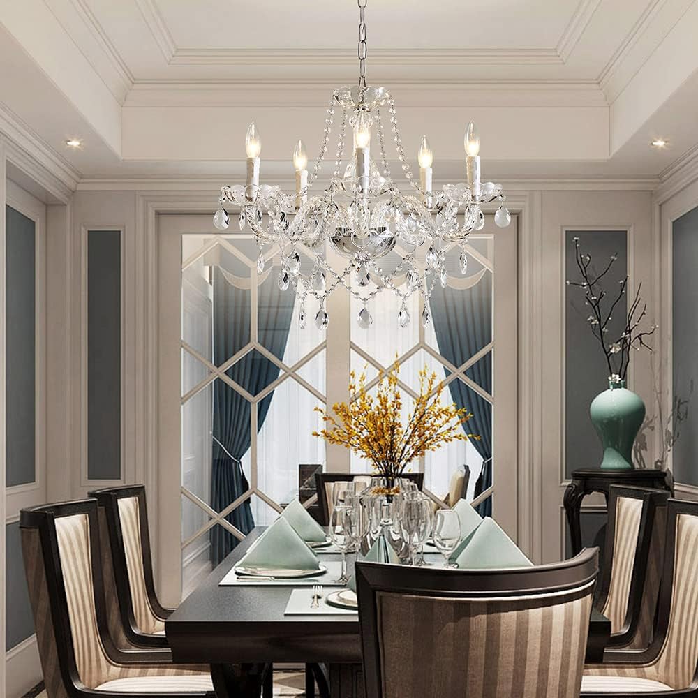 5 Light Modern Contemporary Elegant K9 Crystal Glass Chandelier Pendant Ceiling Lighting Fixture A100-B00YSMM5PO