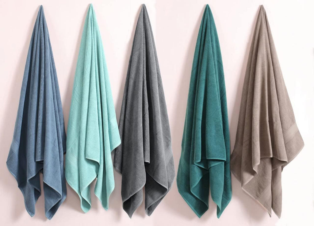 600 GSM- 40 x 80 Inches- 100% Cotton 2 Pc XXL Oversized Bath Towel Set- Soft Highly Absorbent Jumbo Bath Sheets