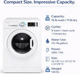 Splendide Washer Dryer Combo for RV - Vented 15lb All-in-One Compact Unit with Complete Vent Kit & Detergent