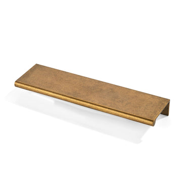 10 Pack 5 inch(128mm) Hole Center Antique Brass Finger Edge Pull Solid Zinc Drawer Pull Hidden Edge Treatment