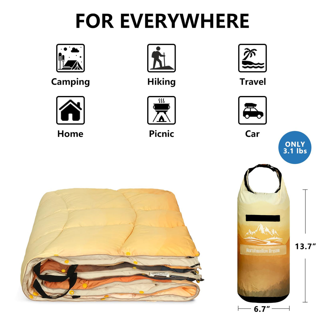 Camping Blanket Puffy Camp Blanket Large Outdoor Blanket