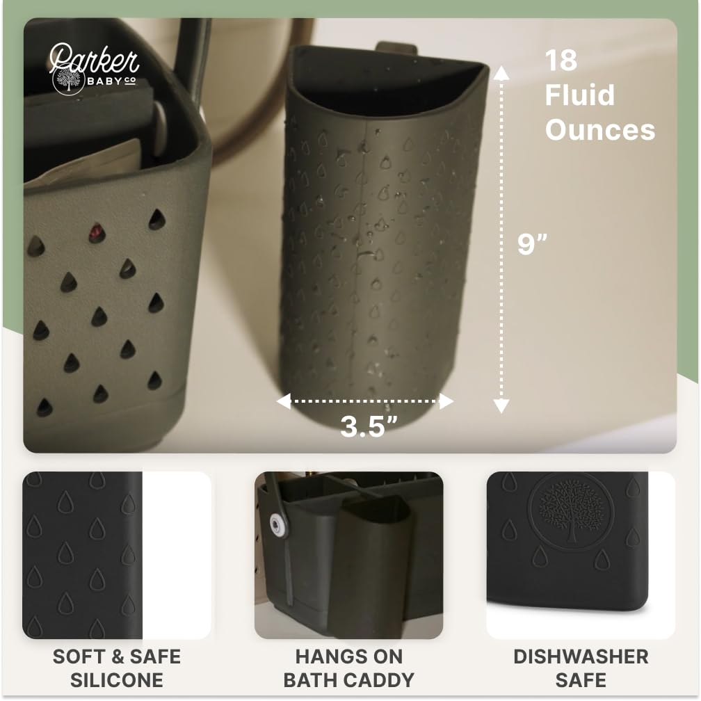 Bath Rinse Cup | BPA Free, Dishwasher Safe & Food Grade Bath Cup for Rinsing Hair | Holds 18oz | Quick-Dry, Sturdy &