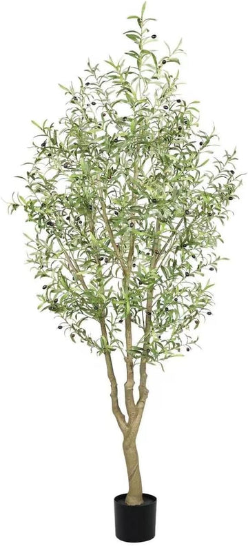 8FT Faux Olive Tree for Artificial Olive Tree Floor Plants Indoor Decor