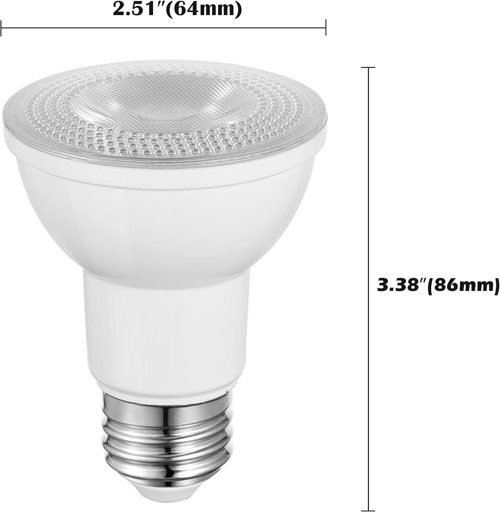 PAR20 Flood Light Bulb, Bright Light Bulbs 9W (90W Equivalent) Recessed Lighting, 720 Lumens, 4000k Soft White, E26
