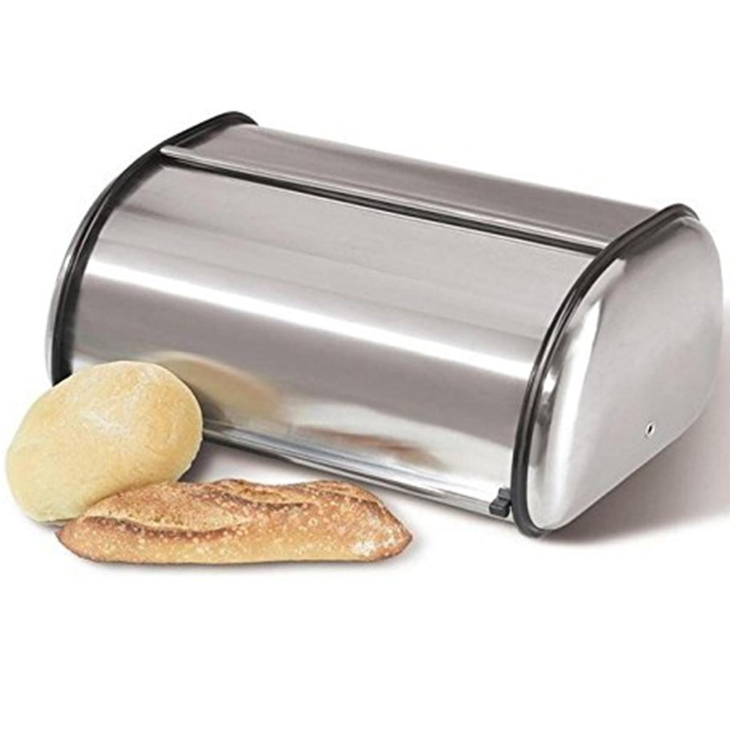 Bread Box - IT Stainless Steel Counter, Roll Top Lid, Large